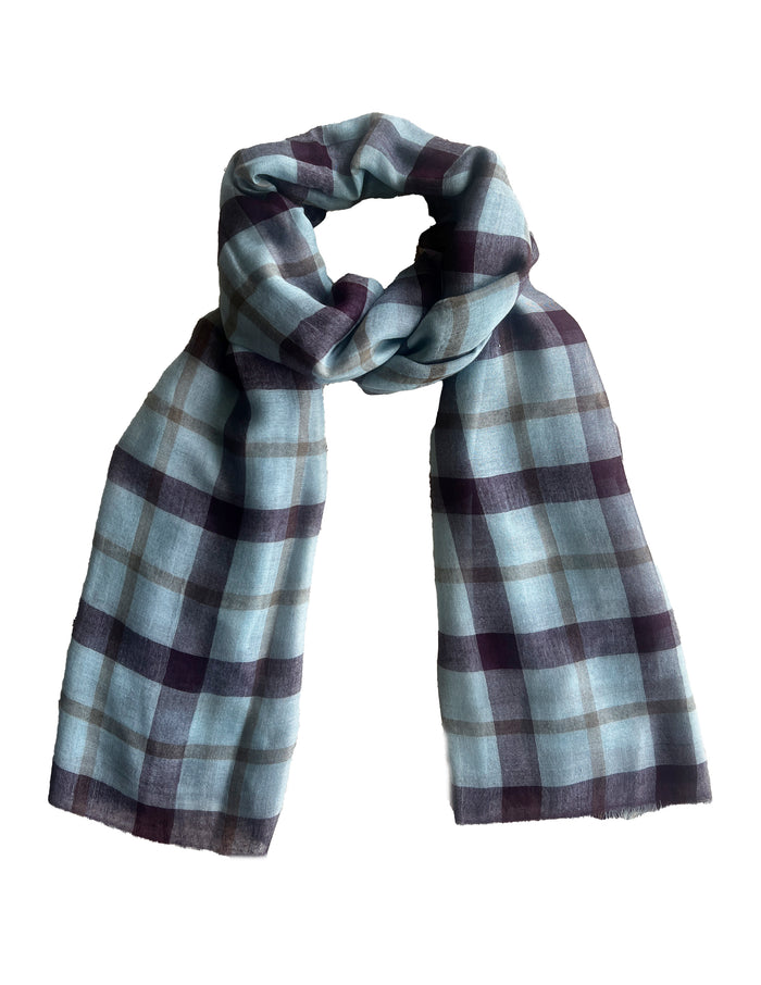 Denis Colomb Hydra Shawl BLACK+PEARL GREY+ULTRAMARINE