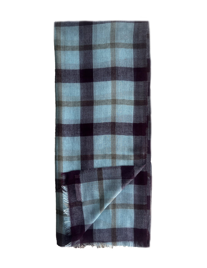 denis colomb Hydra Shawl BLACK+PEARL GREY+ULTRAMARINE