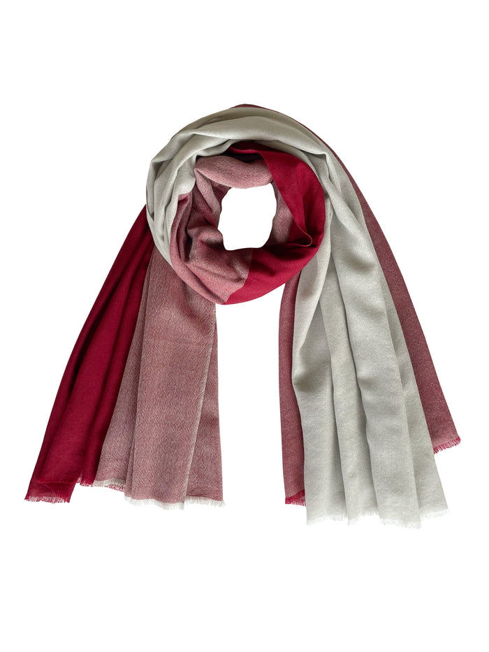 Denis Colomb Kiri Two Tone Checks Nomad Light Grey + Queen's Red