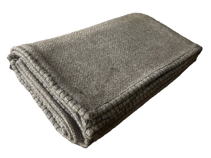 Denis Colomb Kutang Blanket Natural Grey + Charcoal Stitch