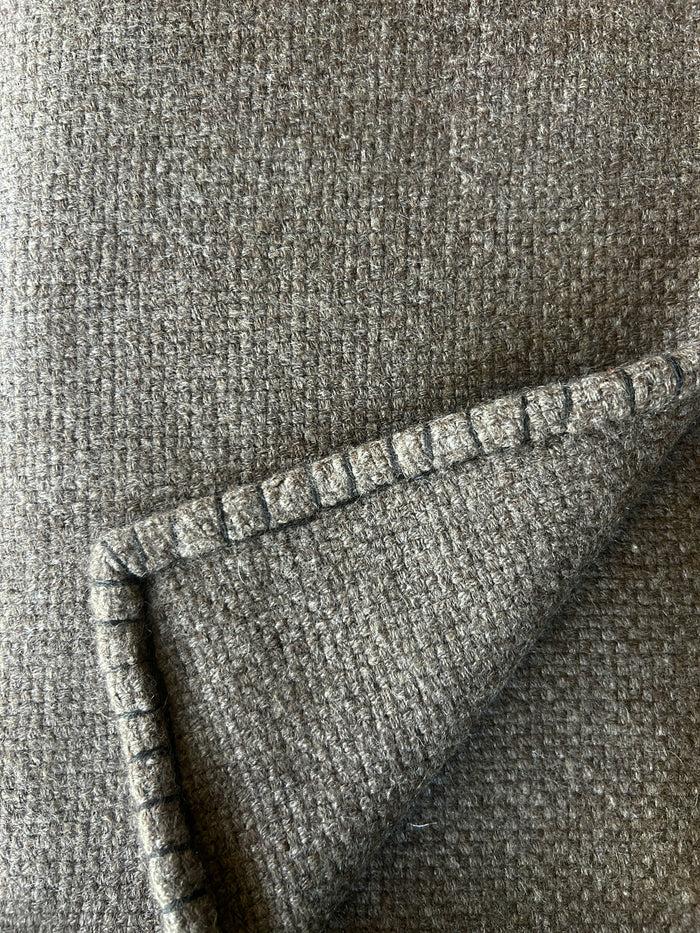 Denis Colomb Kutang Blanket Natural Grey + Charcoal Stitch