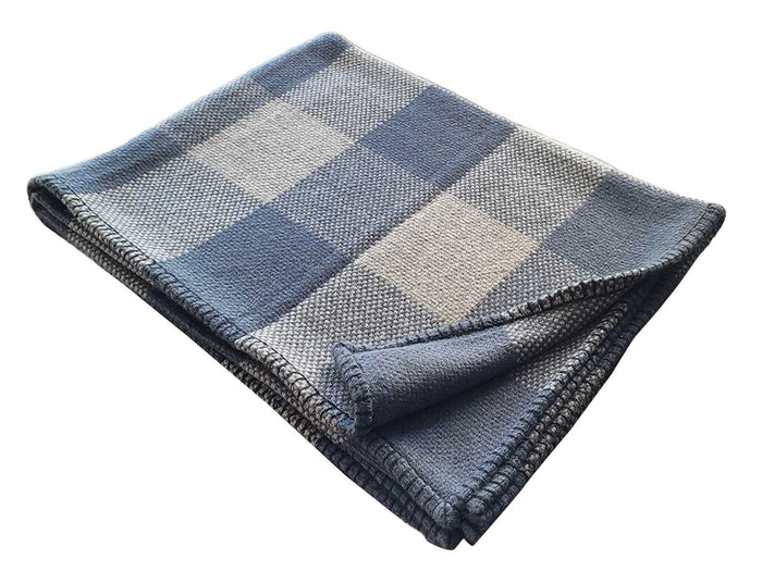 Denis Colomb Kutang Plaid Blanket Natural Grey + Black+Dark Mountain Grey