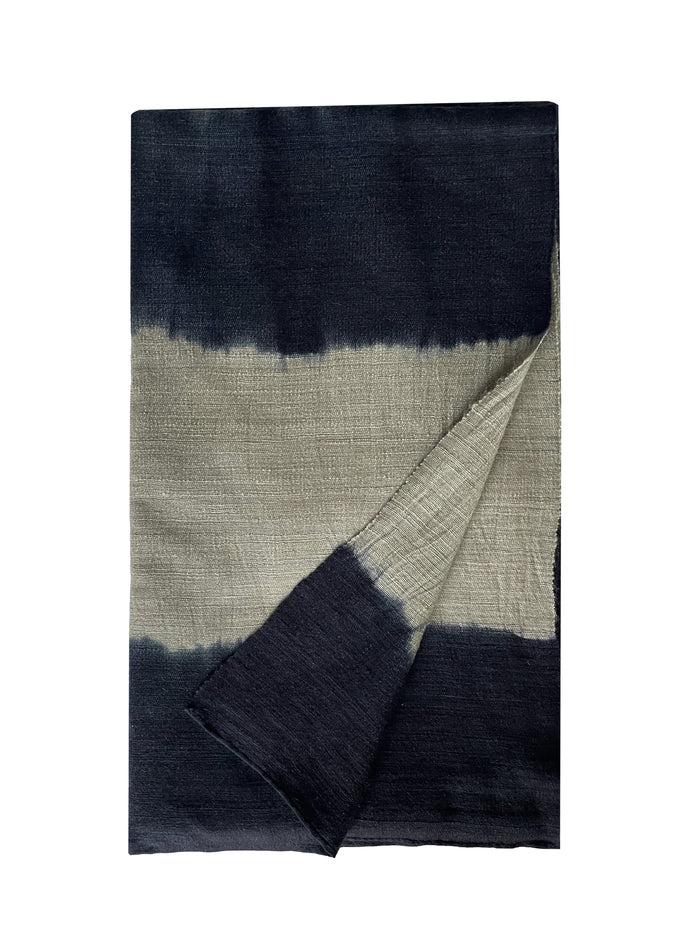 denis colomb Malibu Wide stripe Stole Elephant Skin + India Ink