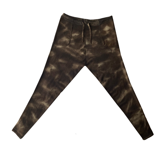 denis colomb Men's Feutre Sarouel Legging Tie Dye Burma Brown + Jungle Khaki