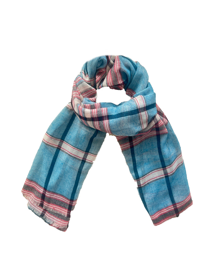 Denis Colomb Monastir Stole Mediterranean Blue + Midnight Blue + Cerise + White