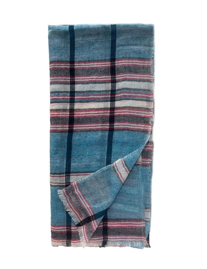 denis colomb Monastir Stole Mediterranean Blue + Midnight Blue + Cerise + White