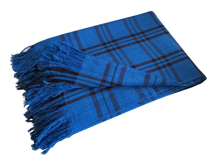 denis colomb Mori Blanket Altai Blue + Dark Fig + Black