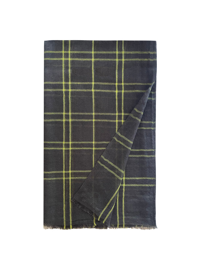 denis colomb Mustang Abhaya Shawl Moonless Night + Dark Lind Green