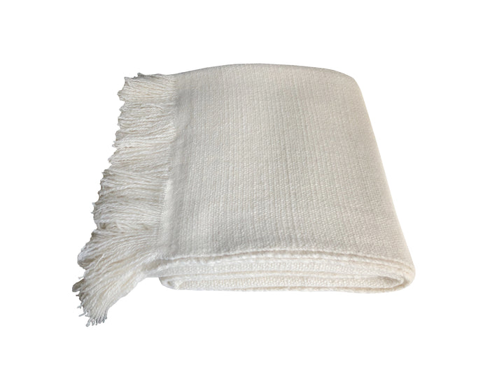 denis colomb Natural Handspun Blanket/available for special order Natural White