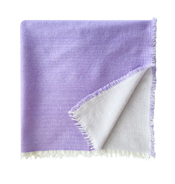 denis colomb Reversible Baby Blanket Lavender+White