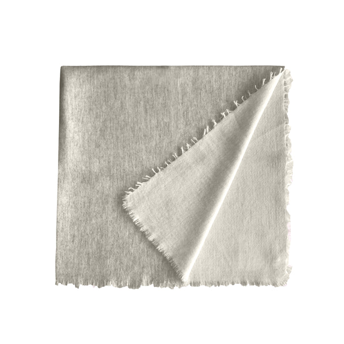 denis colomb Reversible Baby Blanket Light Grey + White