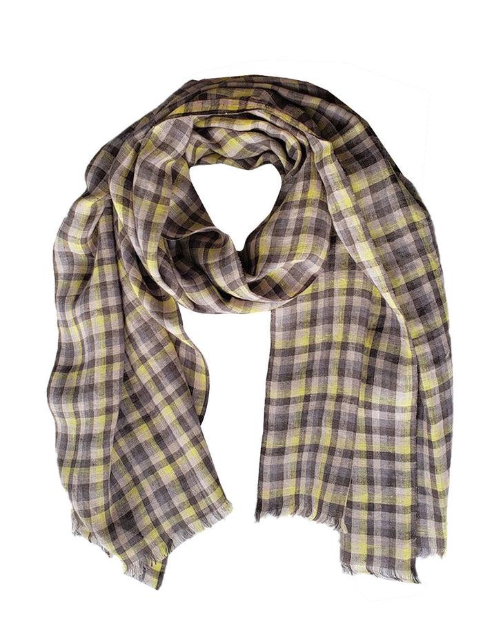 denis colomb Samba Checks Stole Sand+ Burma Brown+ African Night