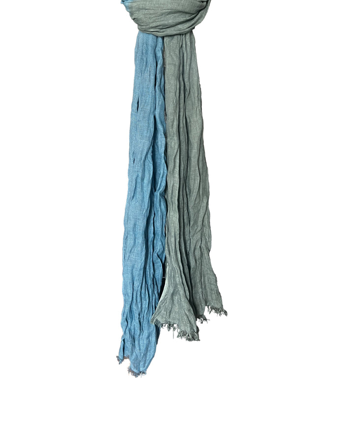 Denis Colomb Samba Two Tone Large Shawl Dark Jade + Blue Jade