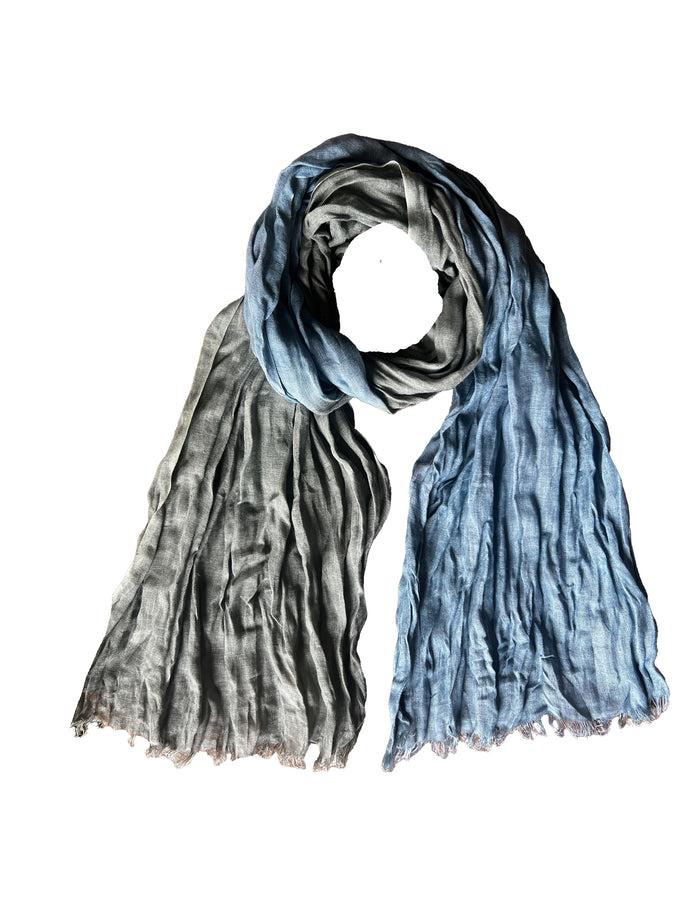 denis colomb Samba Two Tone Large Shawl Dark Jade + Blue Jade