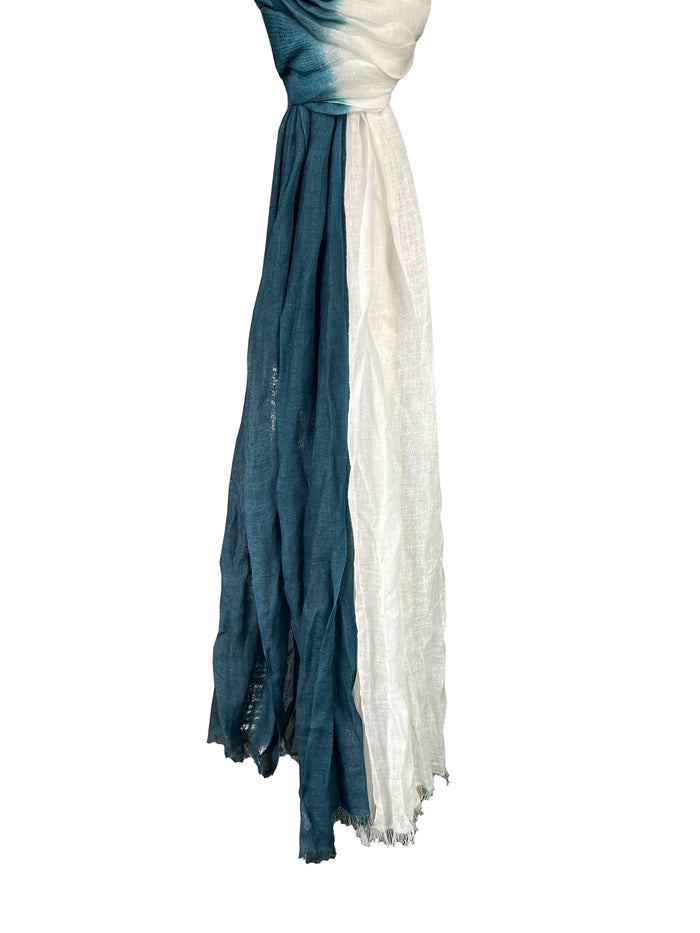 Denis Colomb Samba Two Tone Stole White+Brazilian Blue