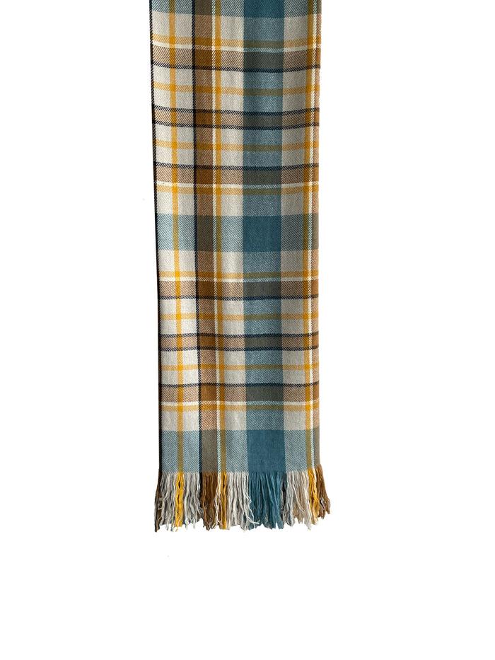 Denis Colomb Sapa Blanket White + Midnight Blue + Cumin + Light Grey + Camel + Blue Stone