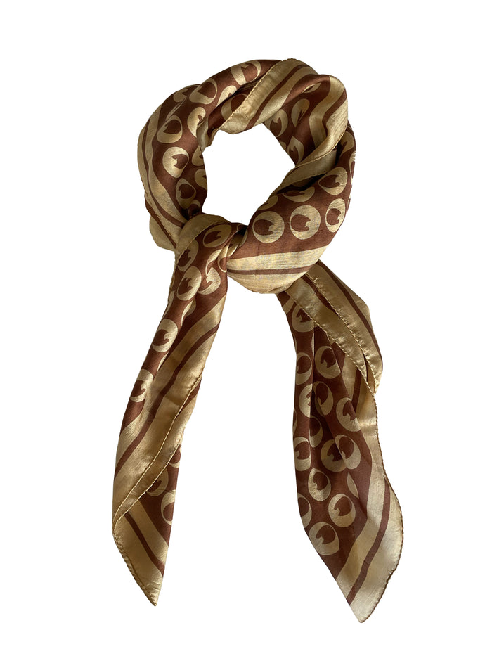 Denis Colomb Silk Colomb Logo Bandana Myrballum + Light Tea