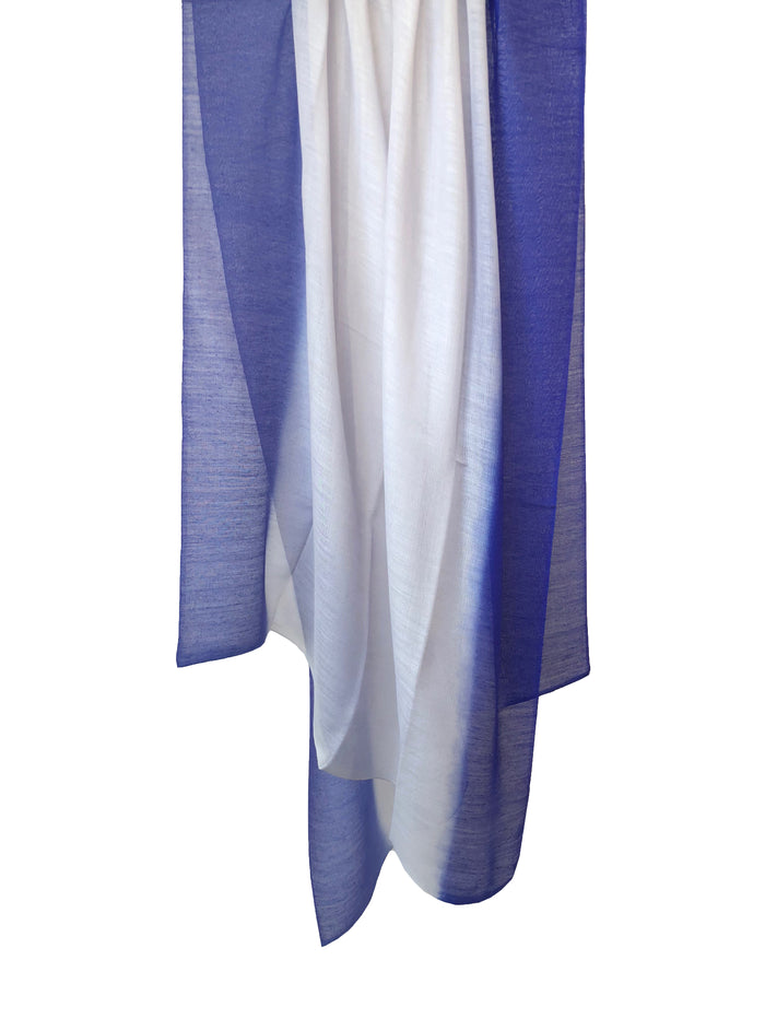 denis colomb Silky Cloud Dip Dye Shawl Taureg Blue+Pastel Lilac+Blue Cobalt
