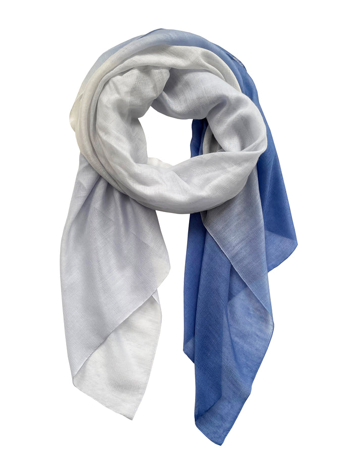Denis Colomb Silky Cloud Ombre Shawl Pearl Blue+Ultra Marine