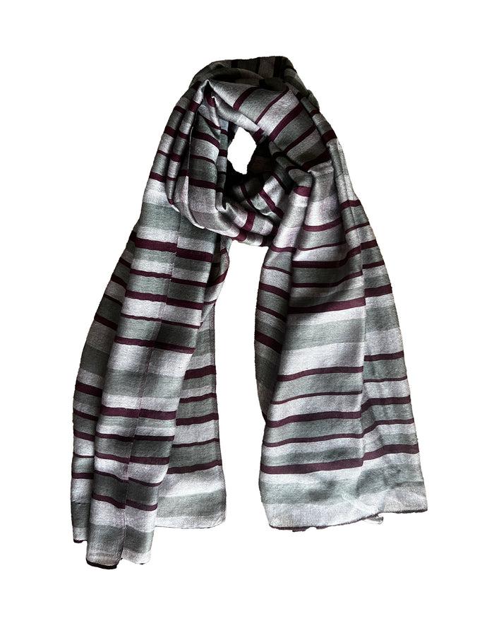 denis colomb Simi Stole Dark Crushed Violet + Pale Blue + Dark Jade