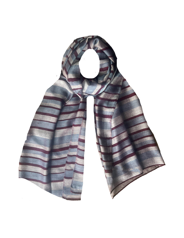 denis colomb Simi Stole DK CRUSH VIOLET+PALE JADE+DK JADE