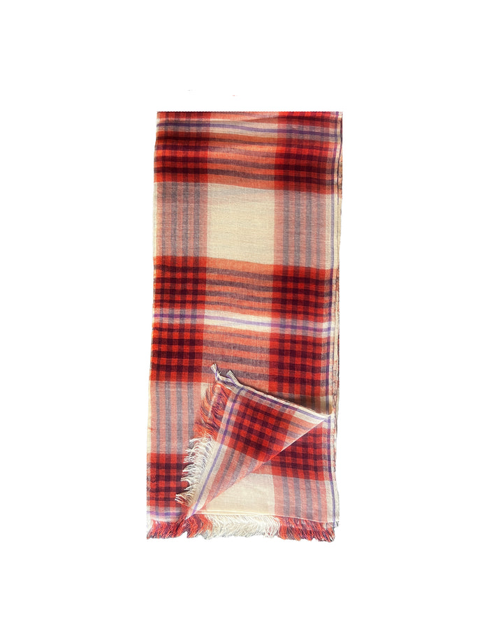 denis colomb Starship Plaid Shawl Peche Vel + Arg Rou + CarPu + Vigne