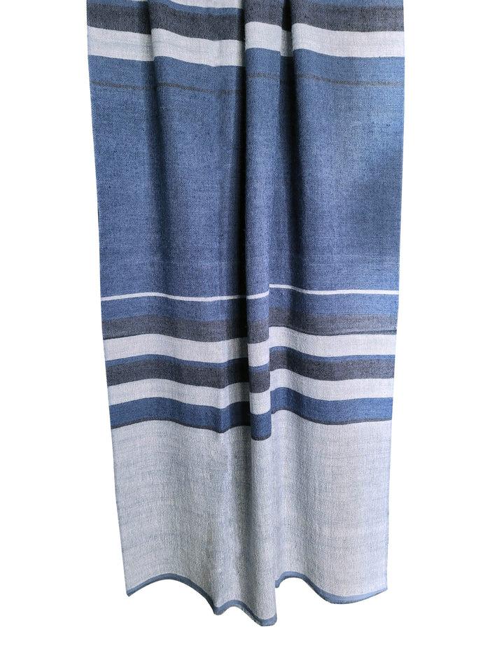 Denis Colomb Summer Dolpo Tuareg Stole Indigo + White +Black