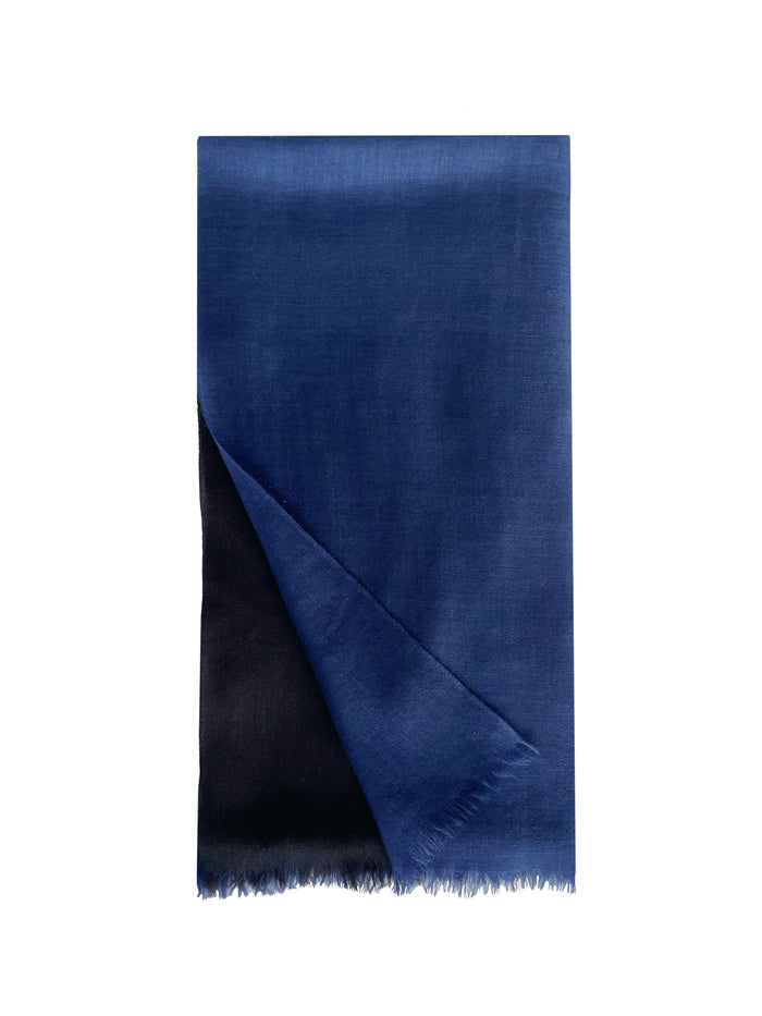 denis colomb Toosh Lisse Two Tone Shawl Bleu Nuit+ Black