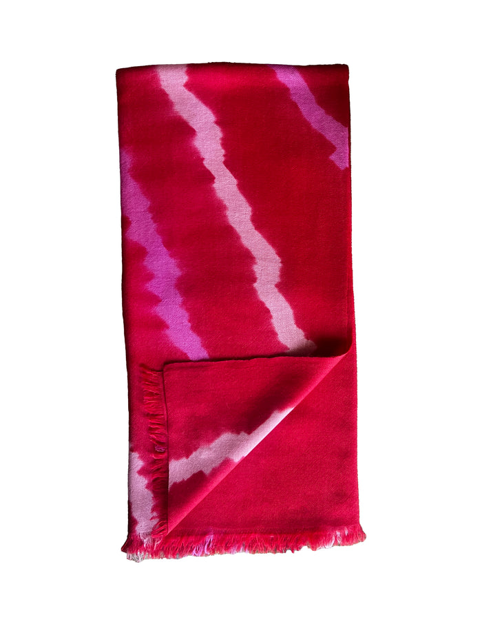 denis colomb Toosh Tie Dye Shawl PINK SAPPHIRE + SHOCKING PINK + RED SAPPHIRE