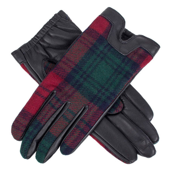 dents Balmoral | Women's Cashmere Lined Tartan Leather Gloves
