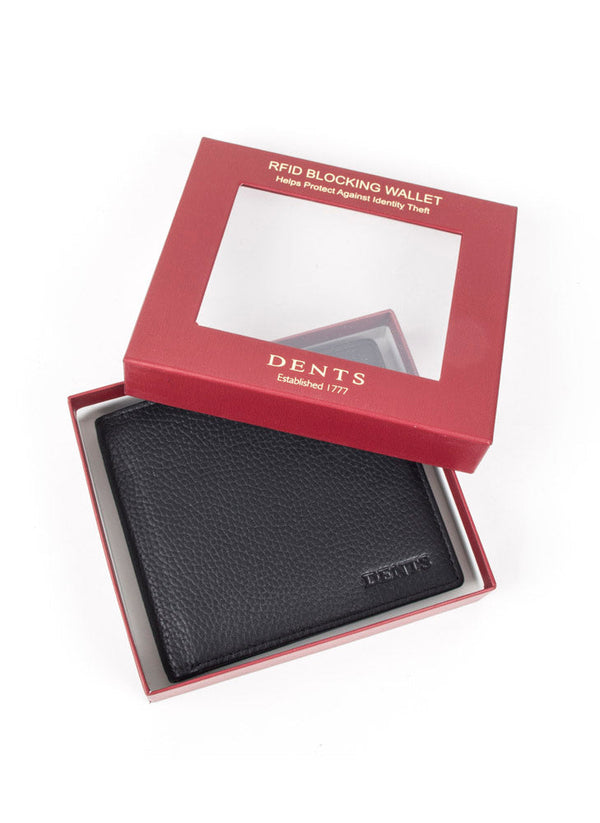 Dents Beauley | Pebble Grain Leather Slim Billfold Wallet With RFID Blocking Protection