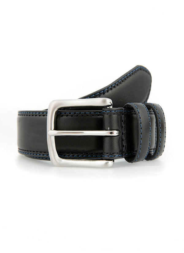 Dents Leather Belt With Contrast Colour Stitching