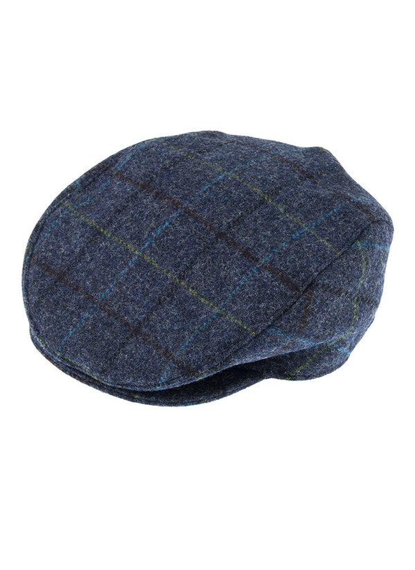 Dents Men's Abraham Moon Check Tweed Flat Cap