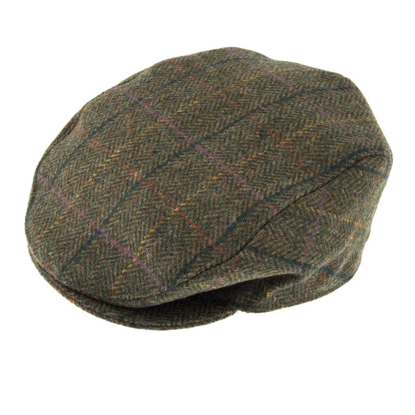 Dents Men's Abraham Moon Check Tweed Flat Cap