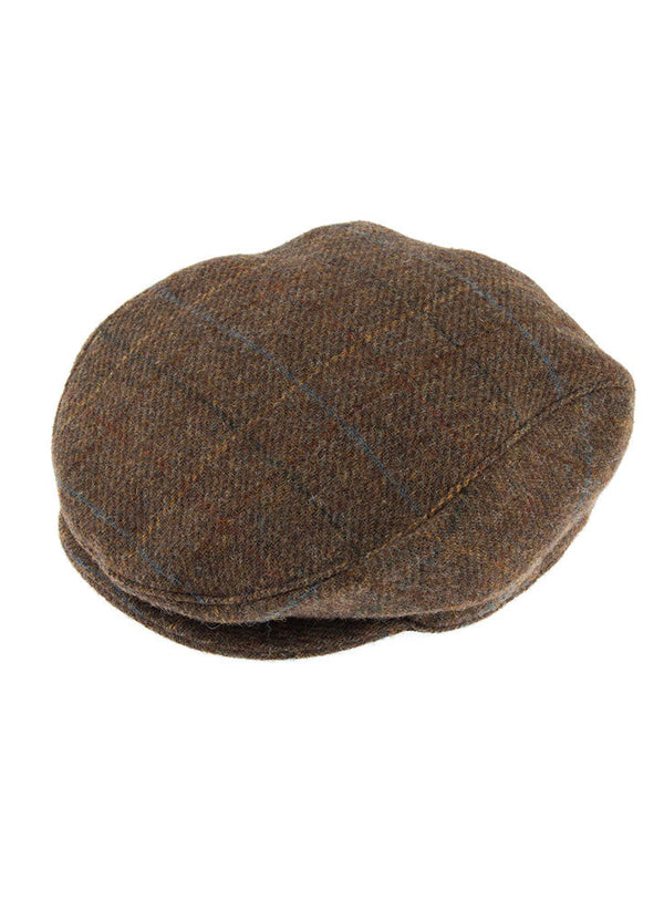 dents Men's Abraham Moon Check Tweed Flat Cap