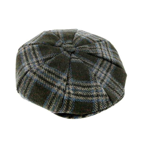 dents Men's Abraham Moon Check Tweed Newsboy Cap