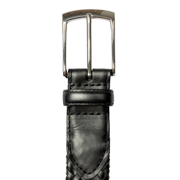 Dents Plaited Leather Belt