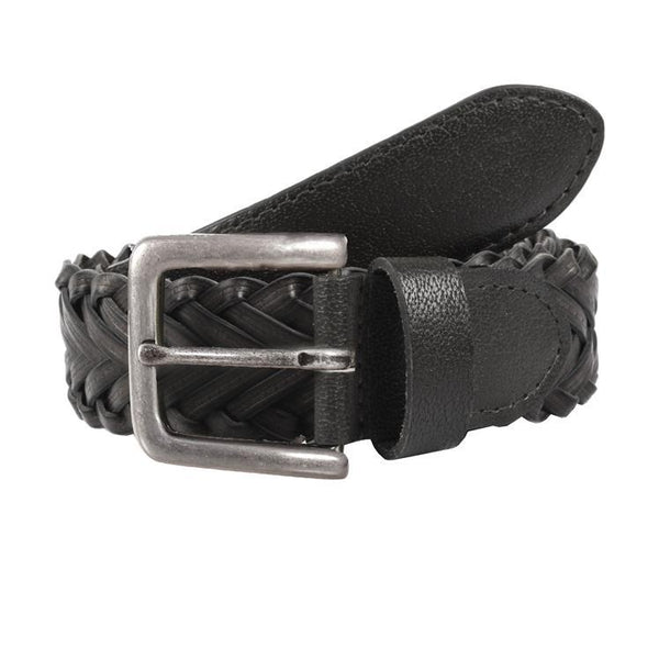 dents Plaited Leather Belt