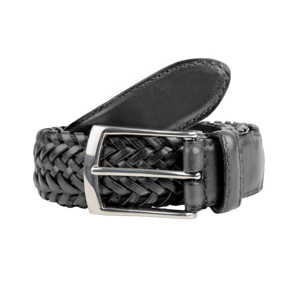 dents Plaited Leather Belt