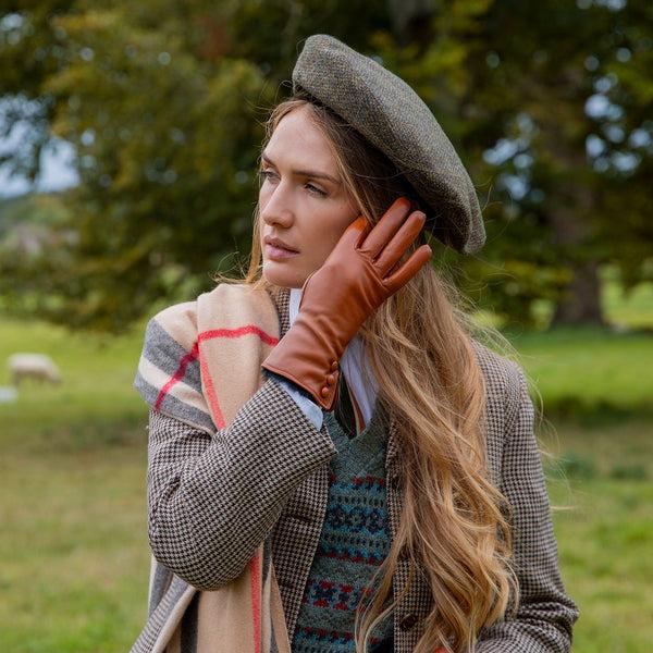 Dents Sophie | Women's Leather Gloves With Fur Cuffs