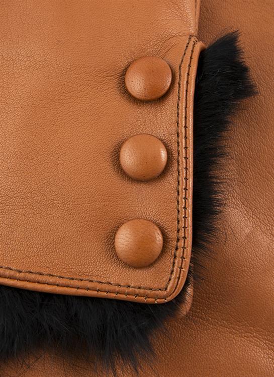 Dents Sophie | Women's Leather Gloves With Fur Cuffs