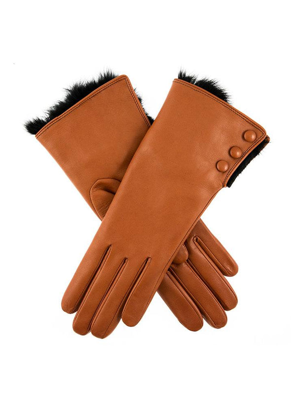 dents Sophie | Women's Leather Gloves with Fur Cuffs