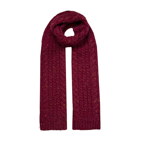 dents Women’s Cable Knit Scarf with Marl Yarn