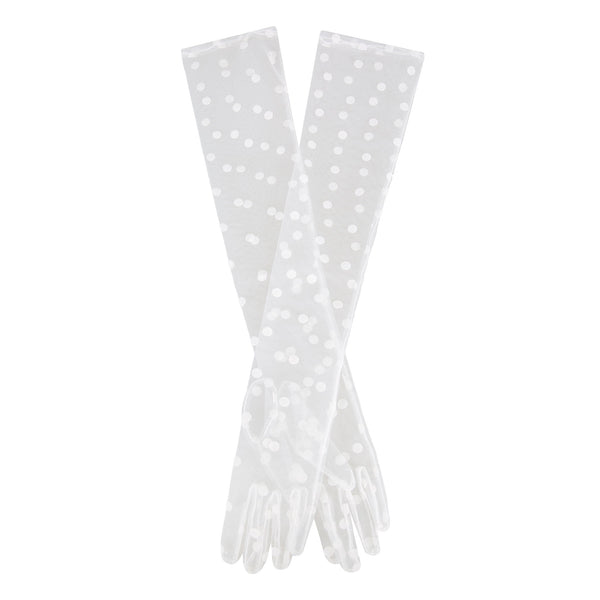 dents Women’s Long Opera Spotty Tulle Gloves