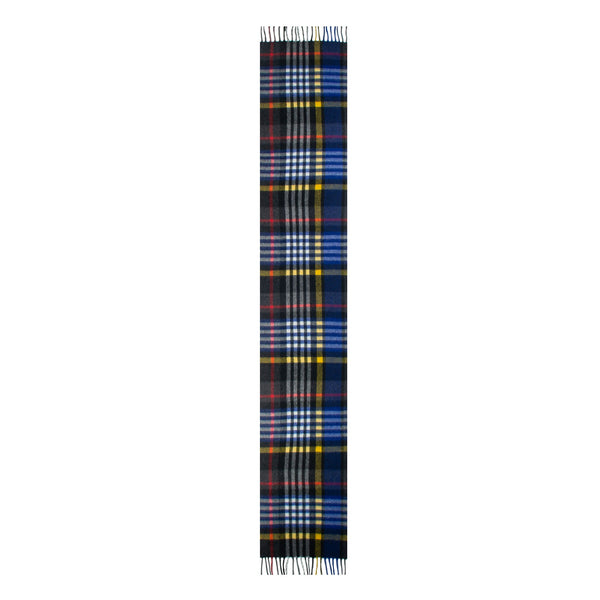 Dents Heritage Bold Check Cashmere Scarf With Tassels And Gift Box