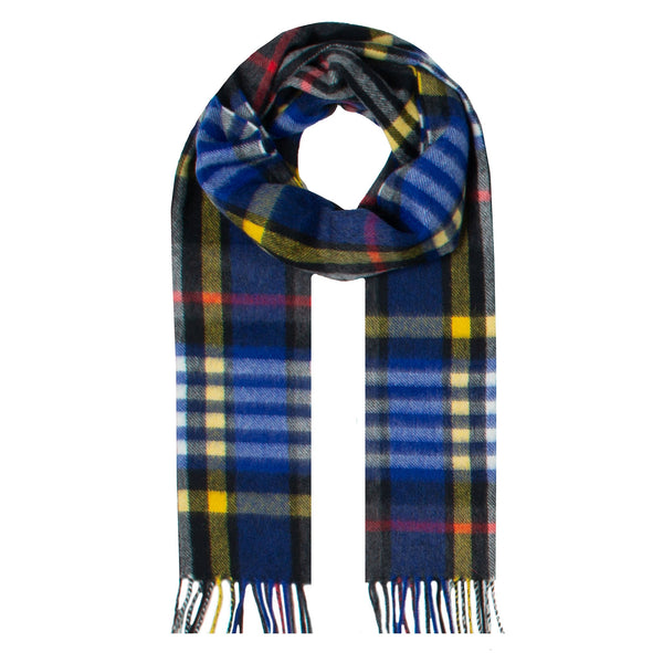 dents Heritage Bold Check Cashmere Scarf with Tassels and Gift Box