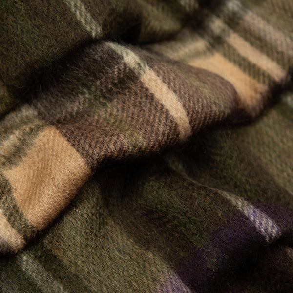 Dents Heritage Extra-Large Check Cashmere Scarf With Tassels And Gift Box