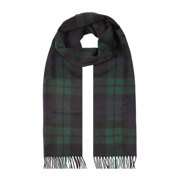 Dents Heritage Extra-Large Check Cashmere Scarf With Tassels And Gift Box