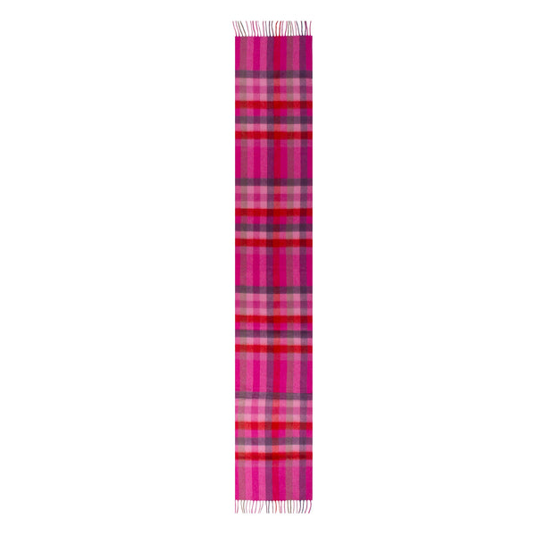 Dents Heritage Plaid Check Cashmere Scarf With Tassels And Gift Box