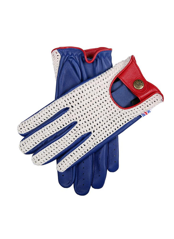 dents Jubilee | Men’s Union Jack Crochet Back Leather Driving Gloves
